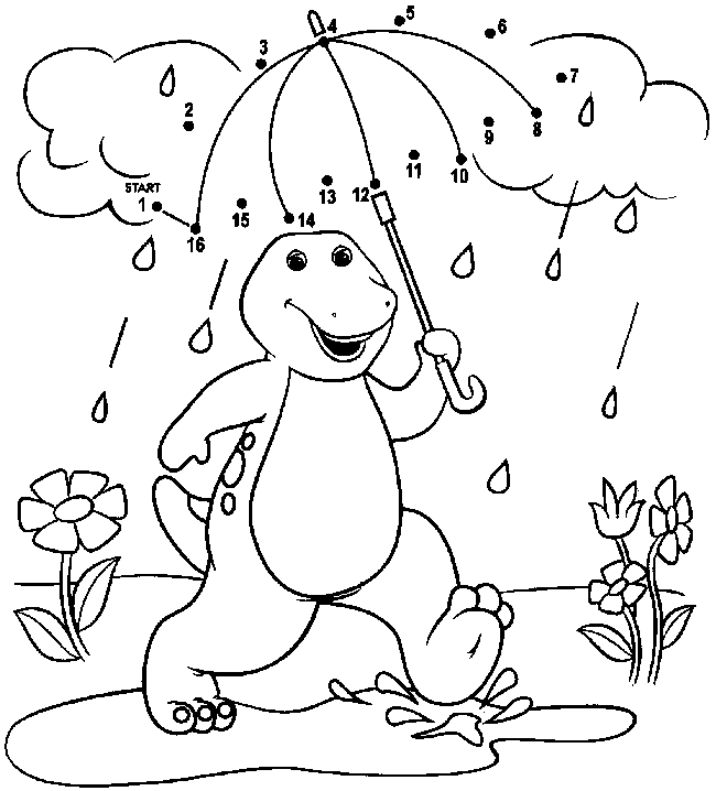 barney coloring pages blueprint