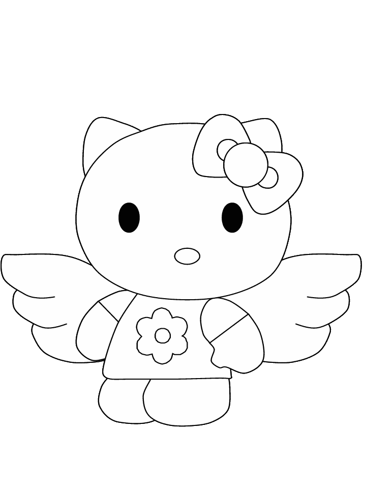 free coloring pages of hello kitty. Hello kitty coloring page
