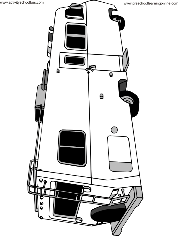 school bus coloring page. Motor Home -coloring page