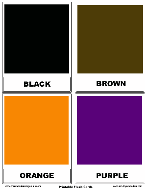 Printable Colors Flashcards & Color Flashcards for Kids!