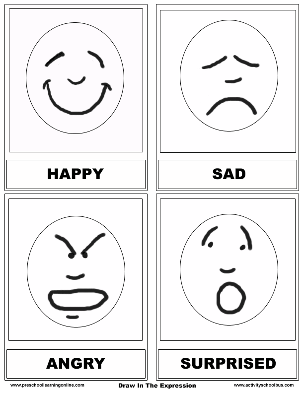 emotions chart printable