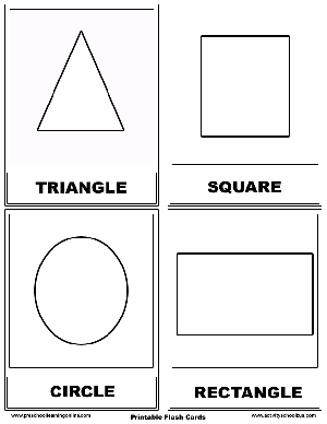 Printable Flashcards For Kids-Shapes..