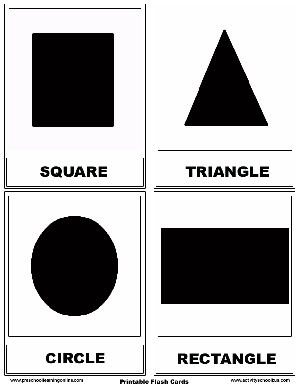 Printable Flashcards For Kids-Shapes Flashcards