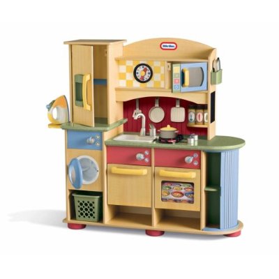 Little Tykes Wooden Kitchen & Laundry Center- Toy Kitchens Product Image.