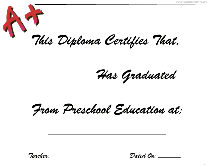 Preschool graduation & kindergarten graduation diplomas and free printables!