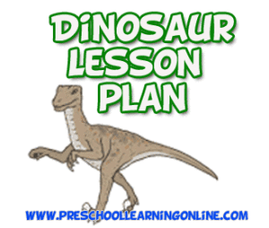Simple dinosaur lesson plan activities for teaching preschool & kindergarten children.