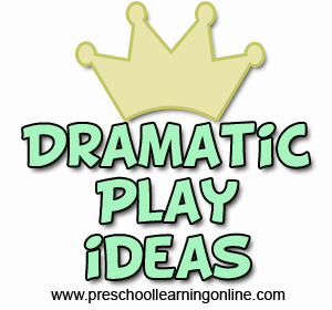 Dramatic play activities and pretend play examples & ideas for toddlers & preschoolers.