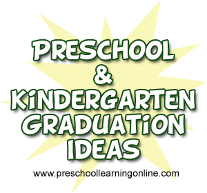 Preschool & kindergarten graduation ideas, pre k graduation certificates, activities and songs for kids.