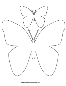 Large and medium butterfly template and outlines for printing.