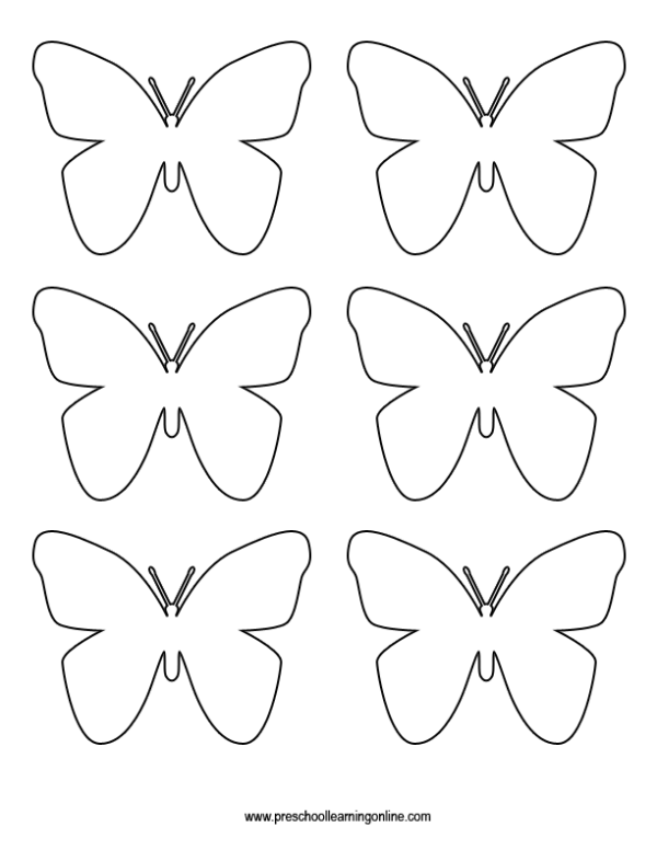 butterfly template printable preschool learning online