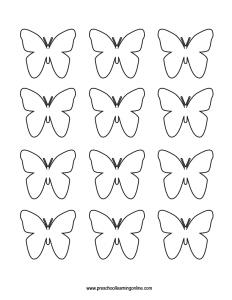 Small multiples butterfly template printable.
