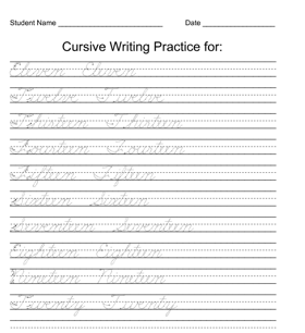 Writing cursive words - numbers 11-20
